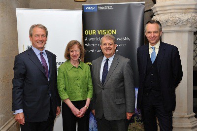 (l-r) Owen Paterson MP, Defra, Liz Goodwin, WRAP, Mark Boleat, City of London Policy & Resources Committee, Lord de Mauley, Defra